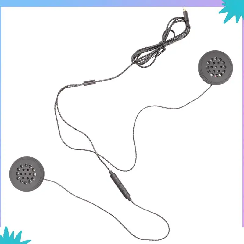 ABZW 2X 오토바이 헬멧 헤드셋 스피커 3.5Mm 잭 유선 헤드폰 이어폰 헤드폰 (오토바이 용 HD 마이크 포함)