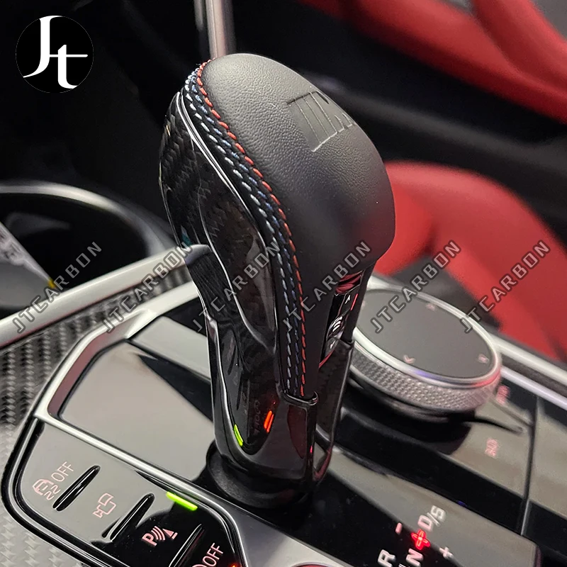 For BMW M2 G87 M3 G80 G81 M4 G82/X3M X4M X5M X6M Lci/XM Dry Carbon Fiber Gear Shift Knob Trim Cover Gear Selector Cover