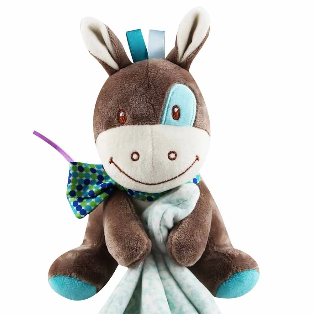 Baby Soothing Appease Towel Cotton Animal Design Washable Newborn Bib Gift For Cognitive Development Appease Towel