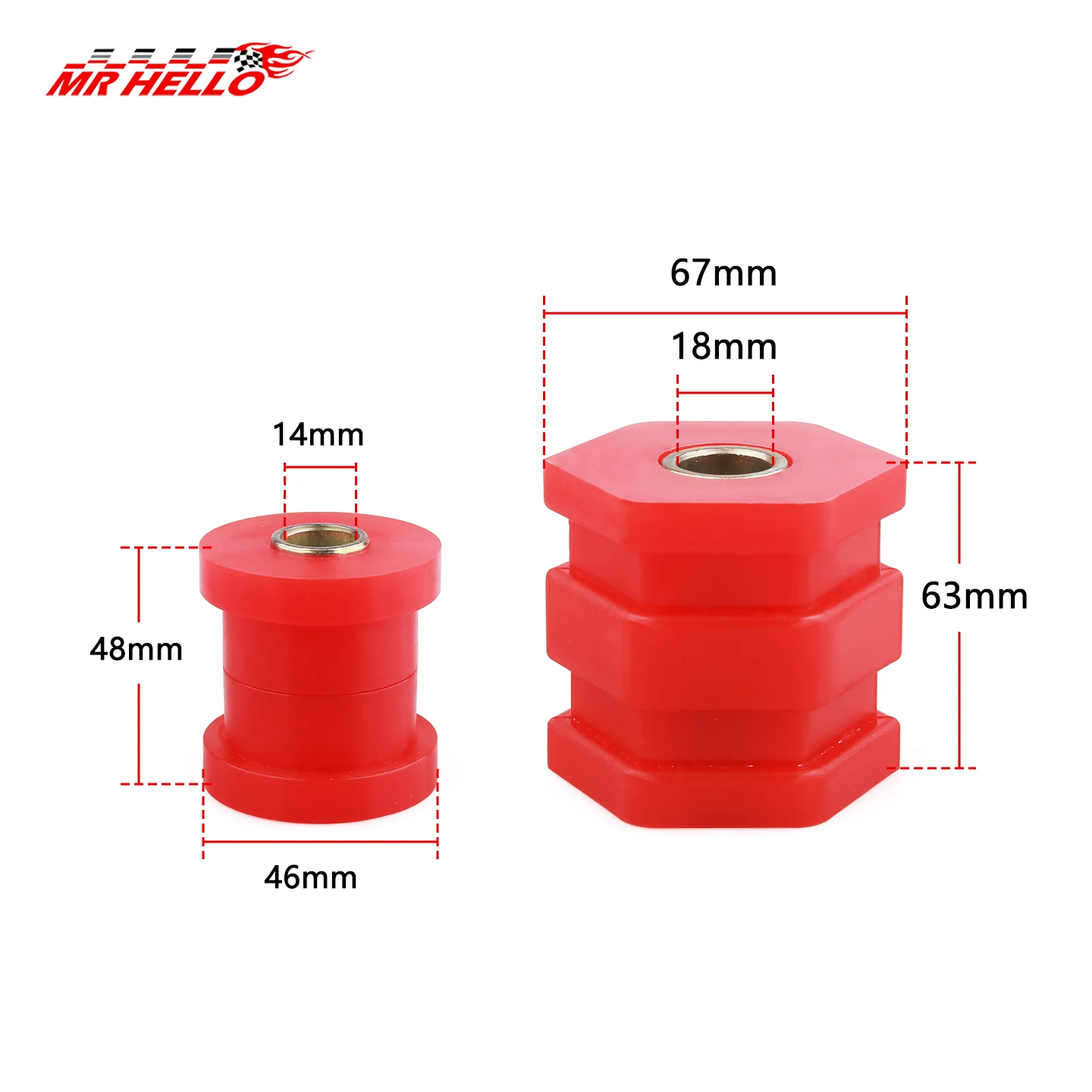 Front Lower Control Arm Bushing For Honda Civic EK EJ 1996 1997 1998 1999 2000 Stepwgn Polyurethane Car Replacement Kit