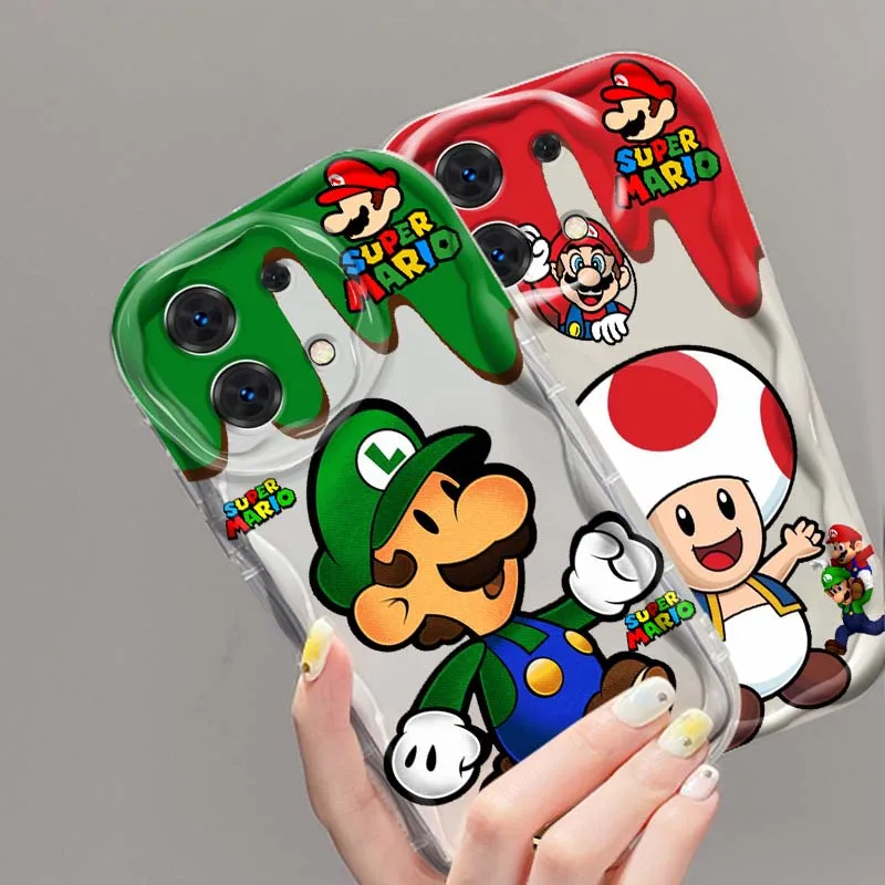 M-Marios شعبية الكرتون الفن ل Xiaomi Redmi ملاحظة 14 13 12 12S 11 10 9 9S 8 Pro زائد 4G 5G موجة النفط غطاء لينة جراب هاتف #4