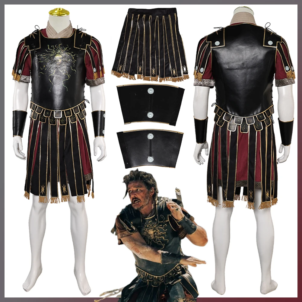 Disguise Marcus Cosplay Medieval Combat Uniform 2024 Movie Gladiator Costume Men Roleplay Role Play Fancy Dress Up Party Cloth