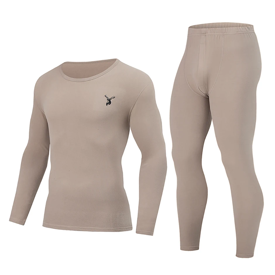 1/2/4-teiliges Set aus lässigen warmen Unterwäsche-Set für Herren und Teenager im Herbst/Winter, bequemes Sport-Langarmshirt mit dicker Basis – Detail 33