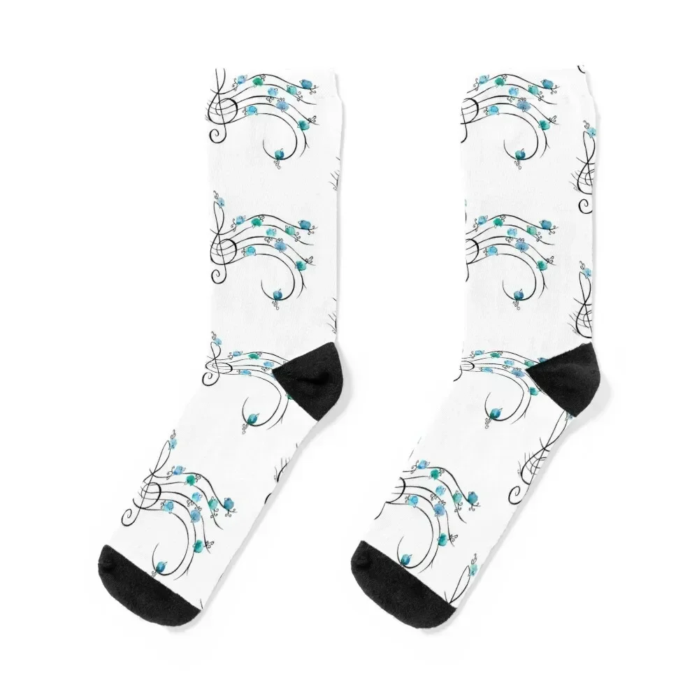 

Musical Birds Socks new year loose retro Women Socks Men's
