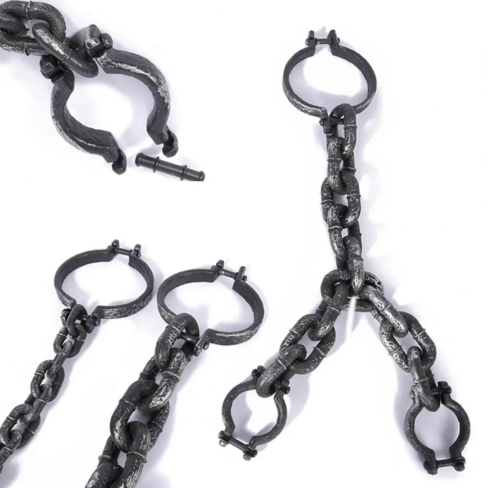 Halloween Chain Props Realistic Prison Chain Prop Spooky Halloween Prisoner Costume Accessories Chains for Masquerade Parties