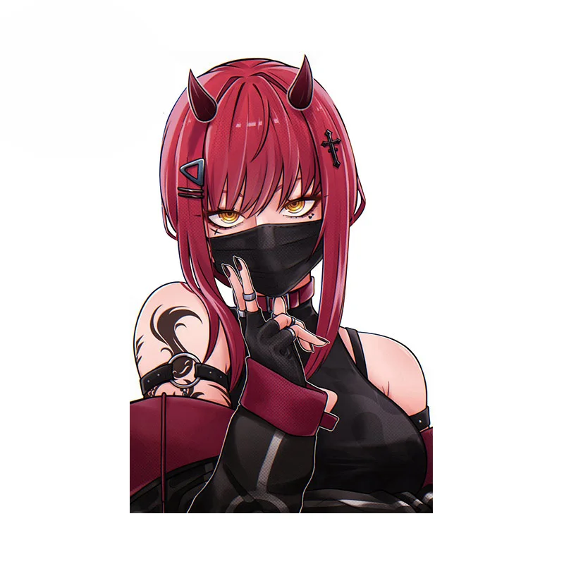 Sexy Anime Girl Decals Chainsaw Man Sticker Makima Motorcycle Off Road Vehicle Helmet Laptop Refrigerator PVC Waterproof