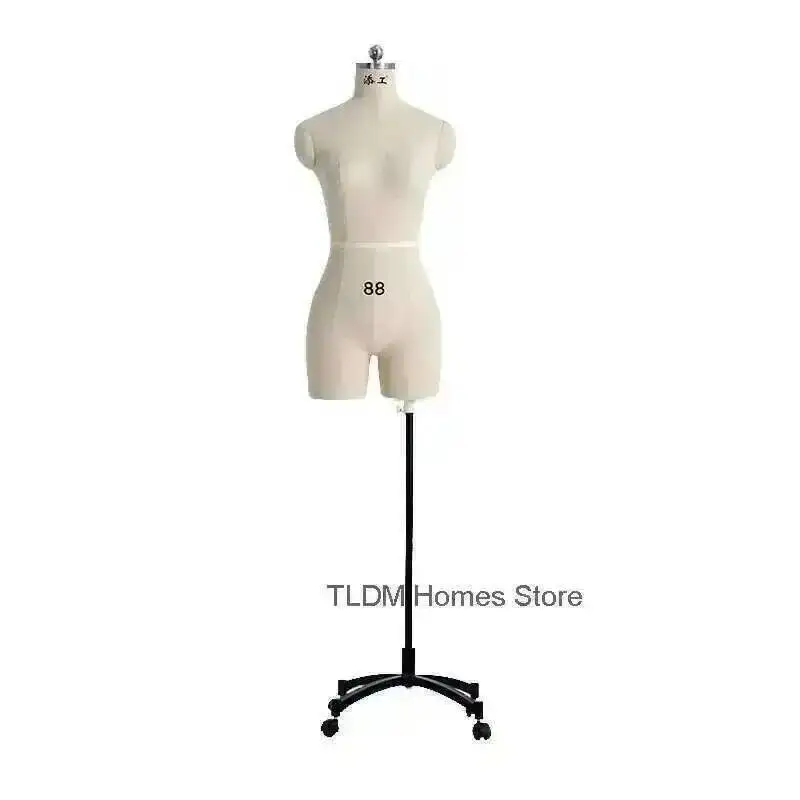 

with Bust Stand Mannequins Linen Legs for Clothing Design Cover Tailor Mannequin Dress Display Body Female Can Pin e