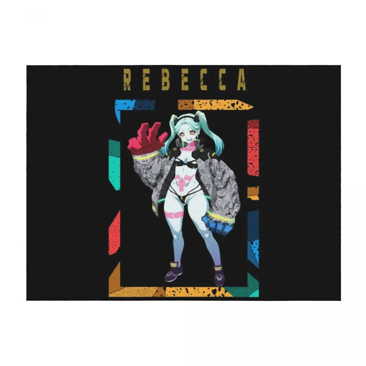 

Rebecca Cyberpunk v1 Throw Blanket Plush Beach warm winter Blankets