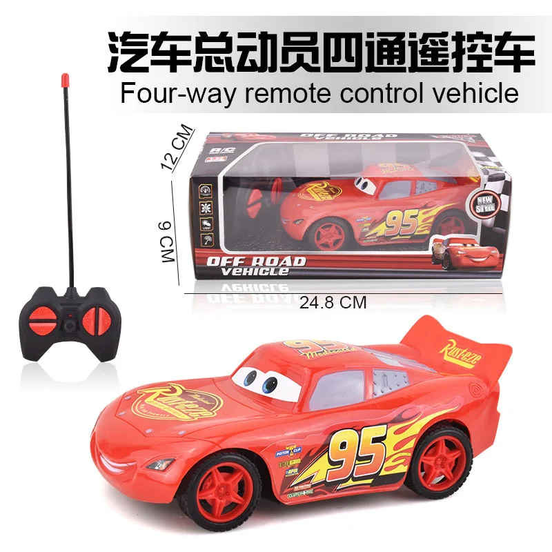 Mobil REMOTE CONTROL ไฟฟ้าจำลองแบบรถแข่งของเล่น4ทาง Disney รถแข่งของเล่น Cars3ของเล่นบังคับ Lightning Mcqueen รุ่น S ของขวัญสำหรับเด็ก