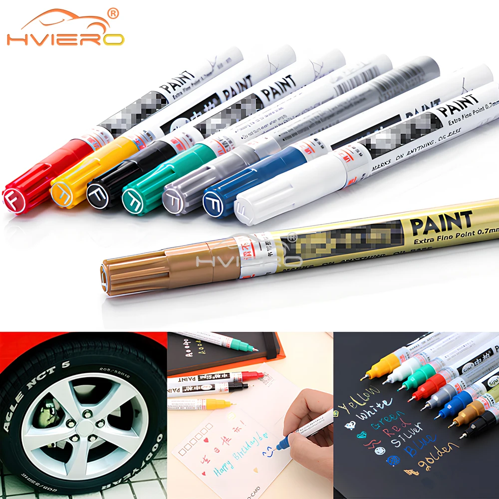 SP150 0.7MM Metallic Graffiti Extra Fines Point Paint Permanent Marker Marking Pen Multi Purpose Car Study Stationery Universal