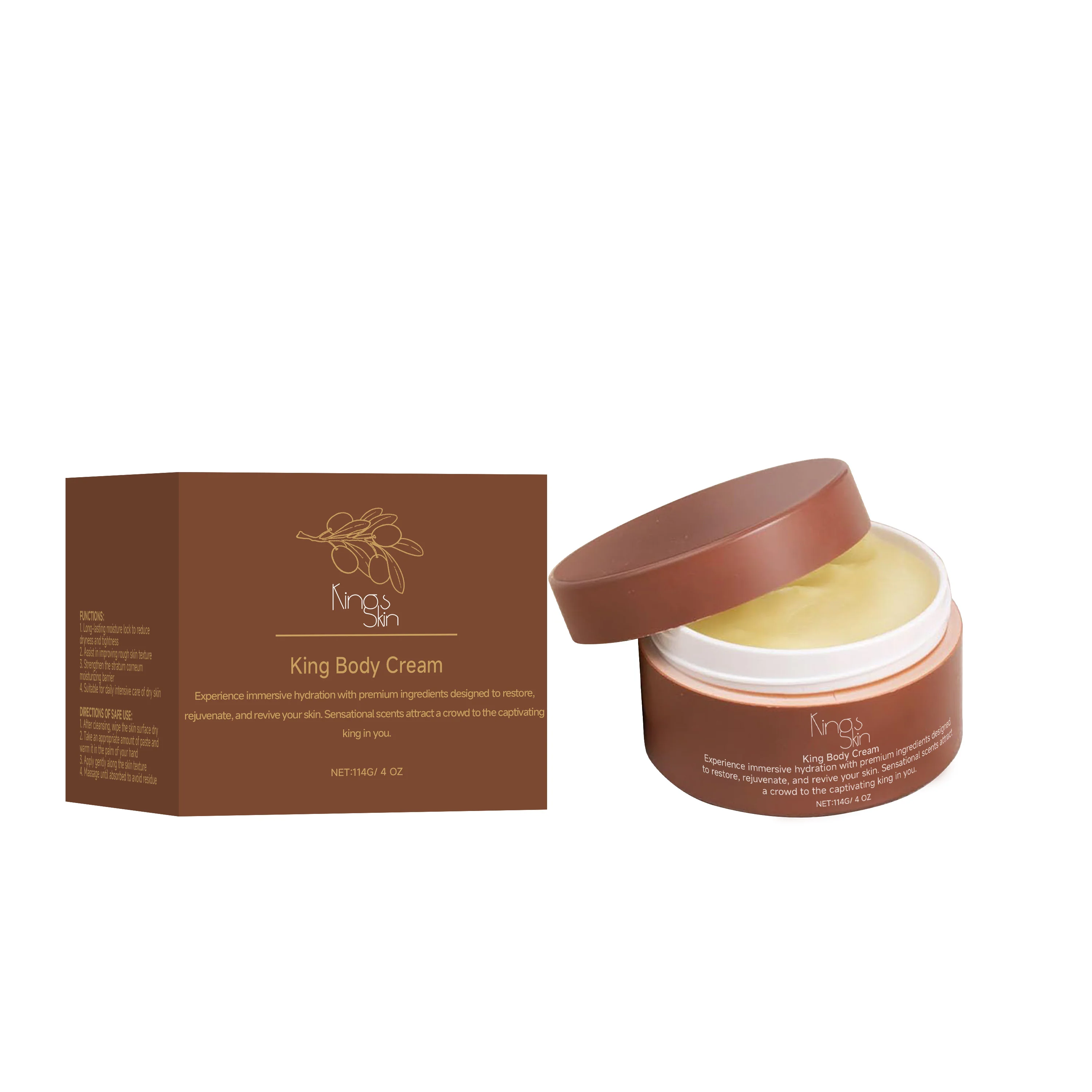 King Body Cream Strengthen Skin Barrier Increase Elasticity Relieve Dryness Firming Lifting Brighten Improve Sagging Body Care