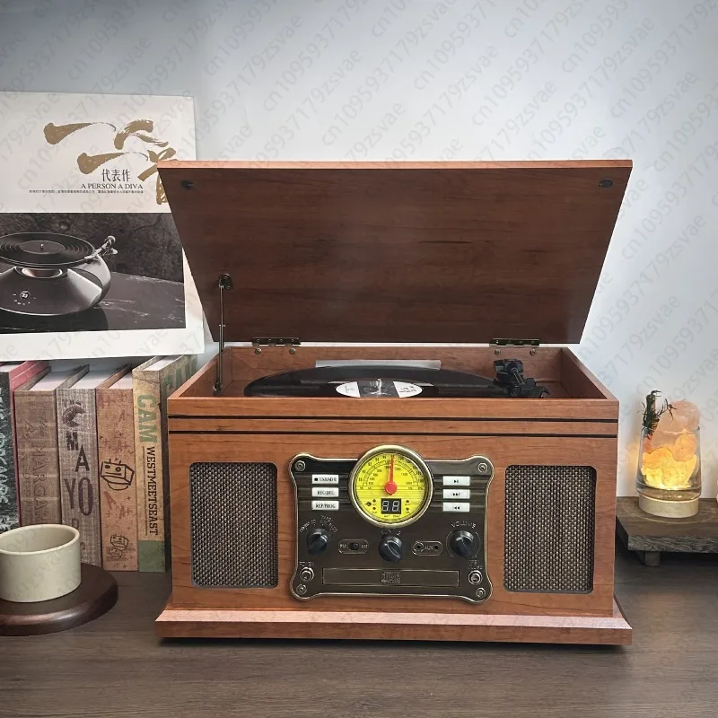 Retro phonograph vinyl record old-fashioned record CD player tape radio integrated multi-function speaker