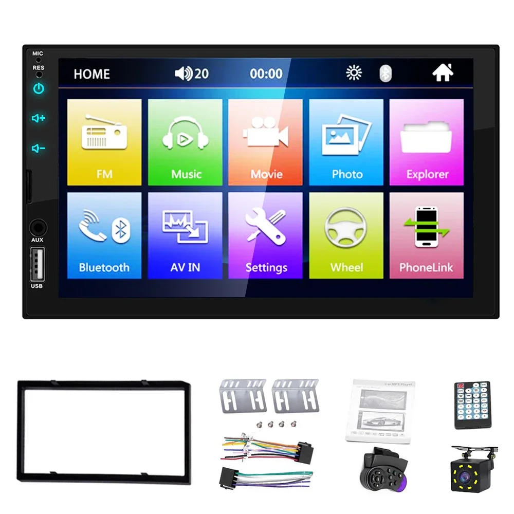 7 inch 2 Din Car Radio Video Car Stereo Full Touch Screen BT iOS/Android Autoradio Audio Car MP5 Player