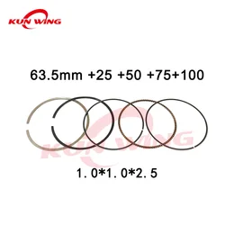 CG200 +25 ~ +100 Piston Rings For CG200 CG 200 200cc 63.5mm 63.75mm 64mm 64.25mm 64.5mm Ring Motorcycle Parts