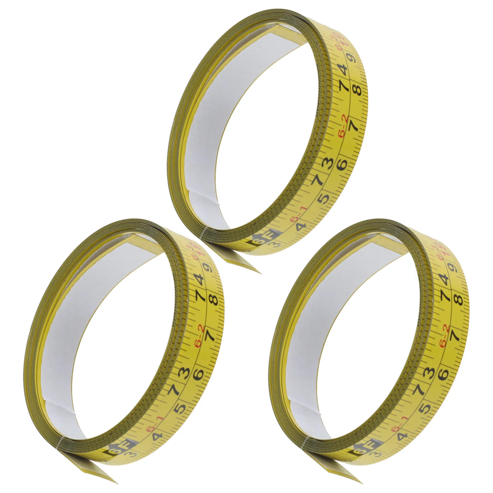 Self-Adhesive Precision Ruler Tape Yellow Dual Scale Metric Imperial for Woodworking Drafting Table Measuring Tape Sticker