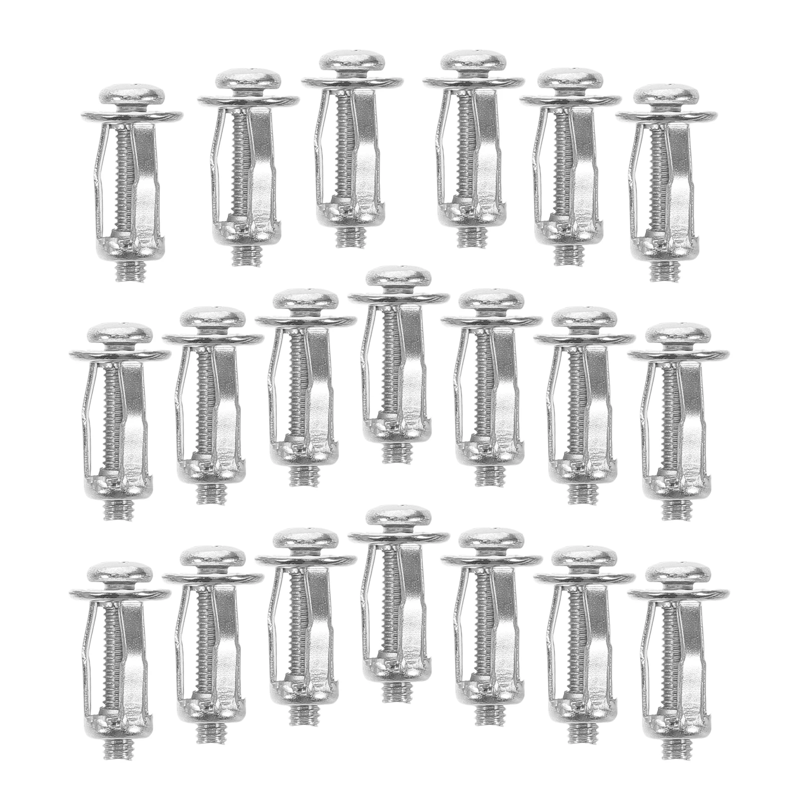 

20pcs Petal Expansion Bolts Metal Nuts Screws License Plate Fasteners Hollow Wall Fixing Iron Plasterboard Cam Bolt Rivets For
