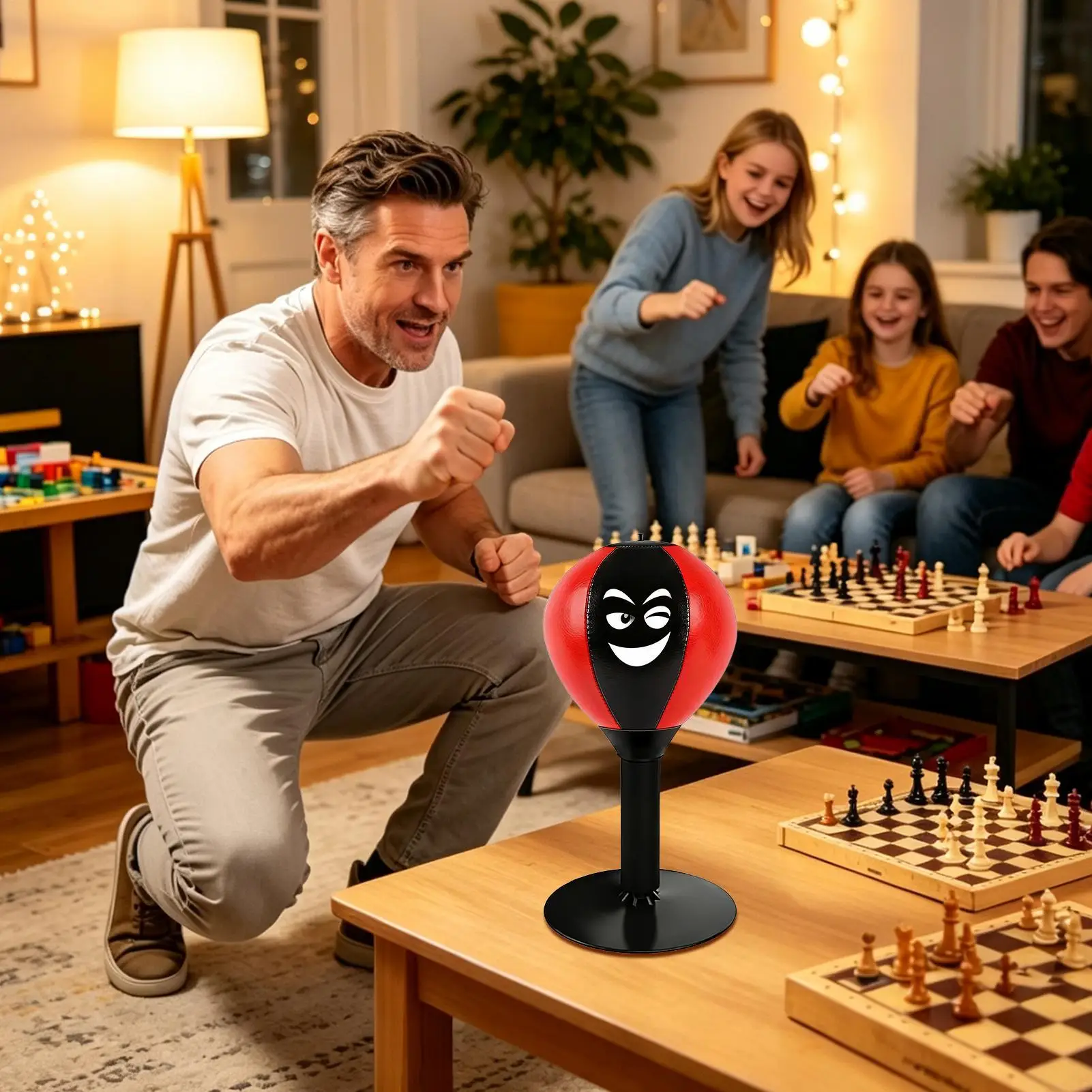 Stress Reliever for Children Punching Bag Toy Office desk stress relief reaction ball fun exercise for children father colleague