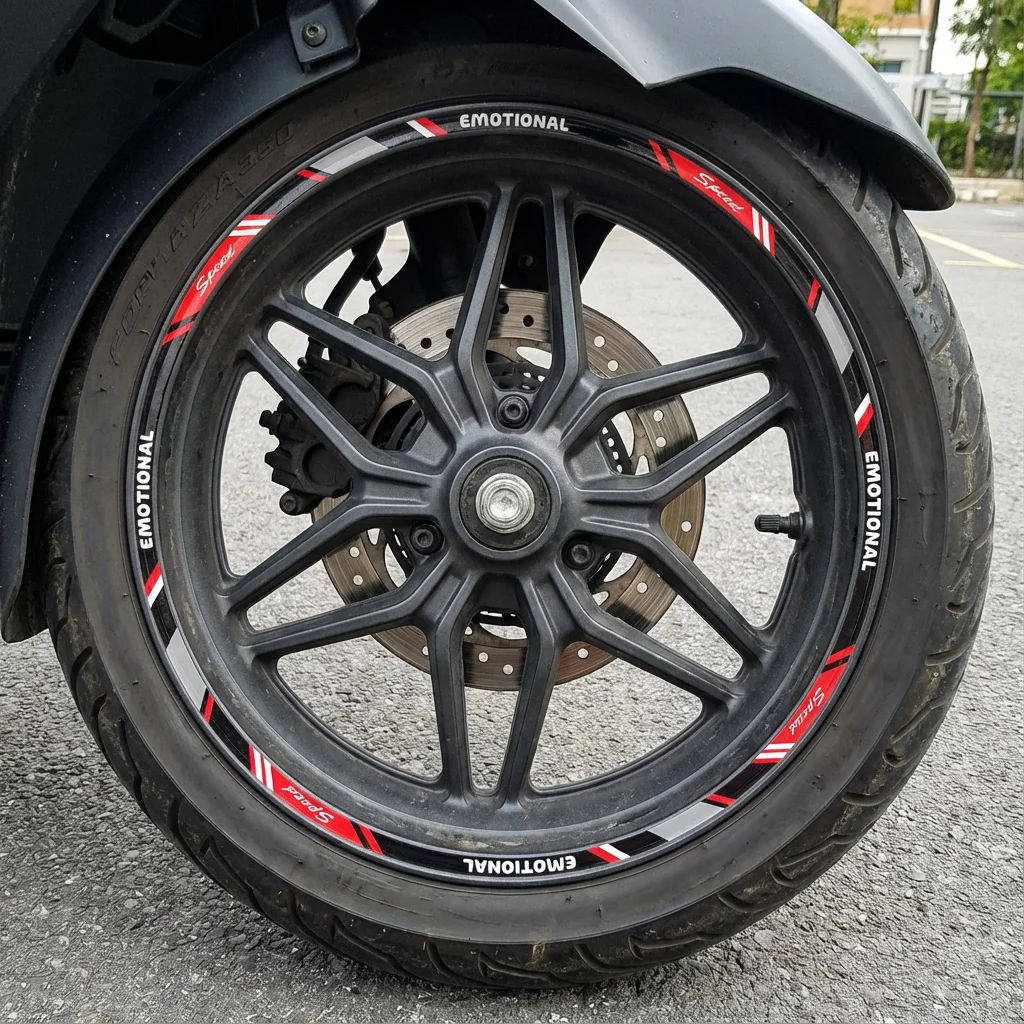 For Forza 250 300 350 Front 15″ Rear 14″ Wheel Hub Rim  Sticker Motorcycle Accessories Reflective Full Set Vinyl Decals