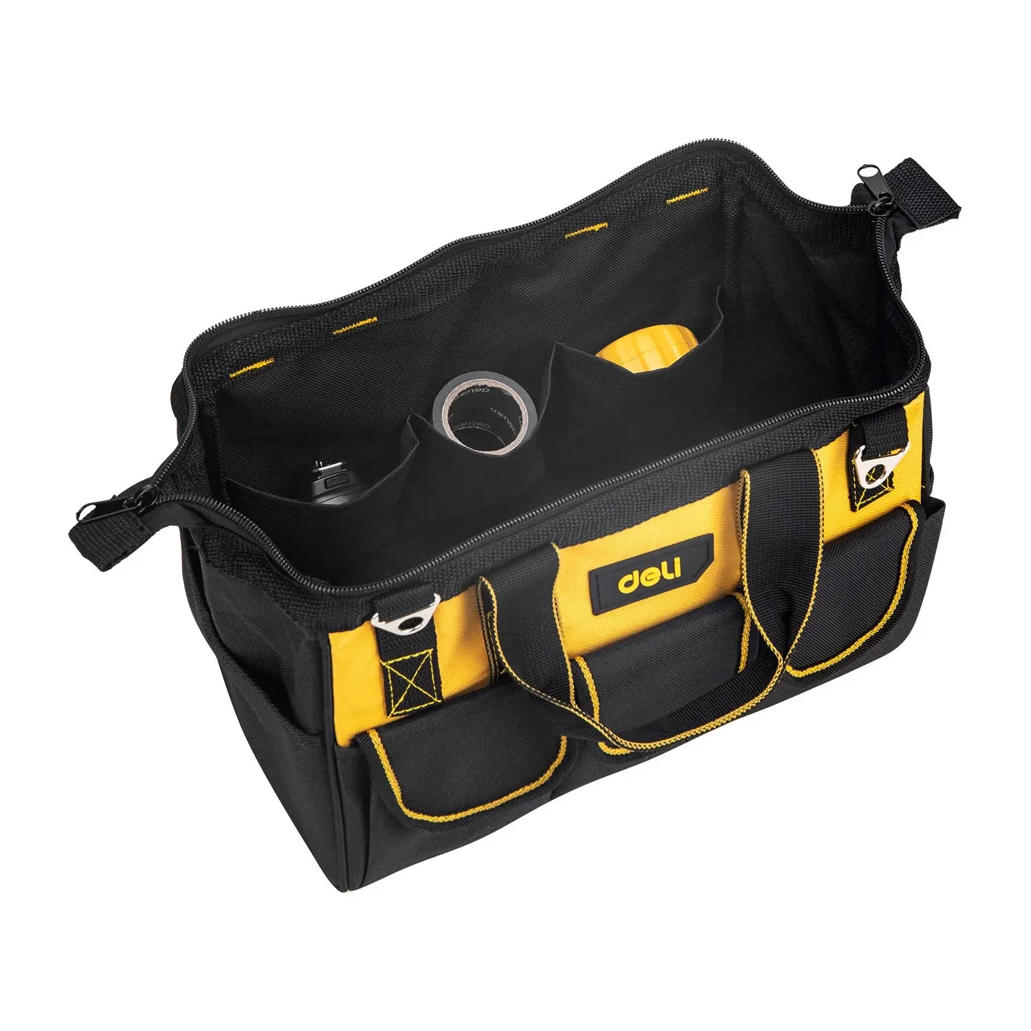 Deli Toolbag Oxford Cloth PP Plastic Storage Box Multifunctional Waterproof Large Capacity Repair Toolkit 13'' 16''