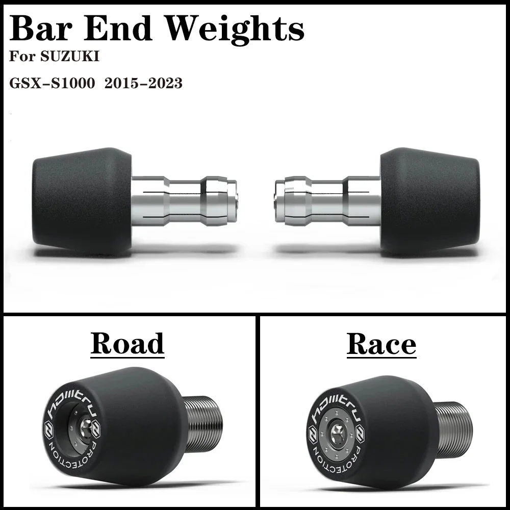 Motorcycle Handle Bar End Weight Grips Cap For Suzuki GSX-S1000 Y F Z / GSX-S1000 GT FZ FT 2015-2023