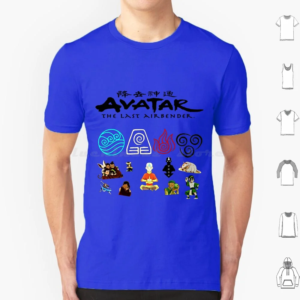Packs T Shirt 6xl Cotton Cool Tee The Last Airbender Aang Atla Zuko Appa Sokka The Last Airbender Airbender Katara Toph Anime