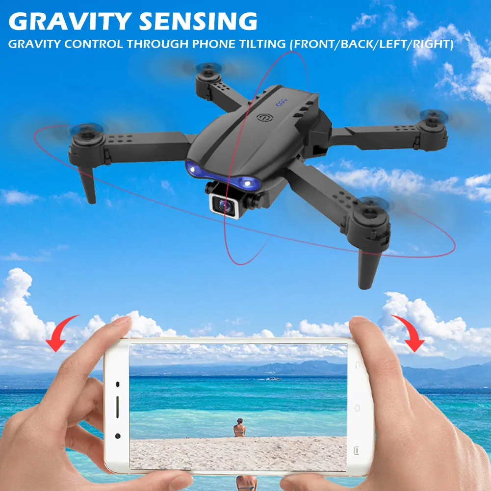 E99 Pro المهنية واي فاي طائرة بدون طيار FPV زاوية واسعة HD 4K كاميرا الارتفاع عقد طوي أجهزة الاستقبال عن بعد لعبة أطفال هدية