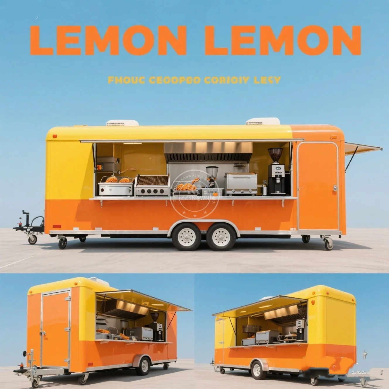 

Fully Equipped Caravan Bar mobile horse trailer Ice Cream Cart Pizza Fast Taco Food Truck food trailer with Full Kitchen