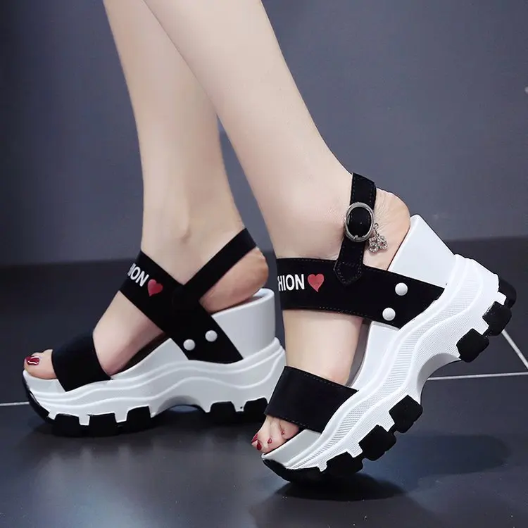 Summer Women Platform Sandals Female Wedges Comfortable Shoes for Women Fish Toe Outdoor Height Increase Sandalia 2023