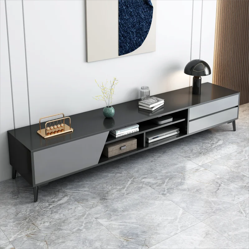 Cajones retráctiles, soporte para Tv, mueble De diseño moderno Simple, soporte para Tv para sala De estar, Muebles negros De televisión, Muebles para el hogar