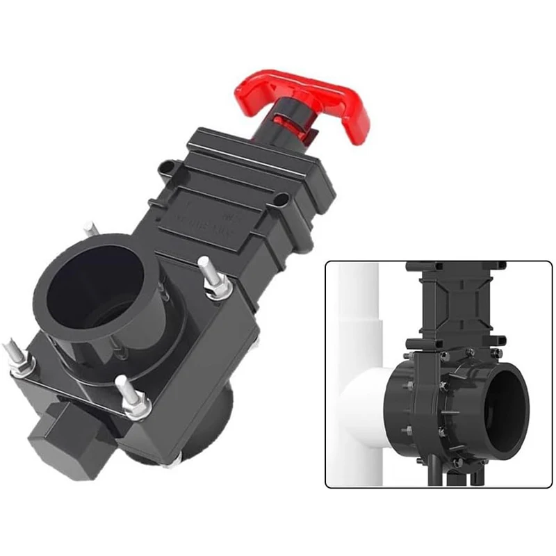 RV Sewer Gate Valve Shut Off Valve With Leak Proof Cap For Motorhome Toilet Waste Water Pull Type Waste Hose Valve Accessories