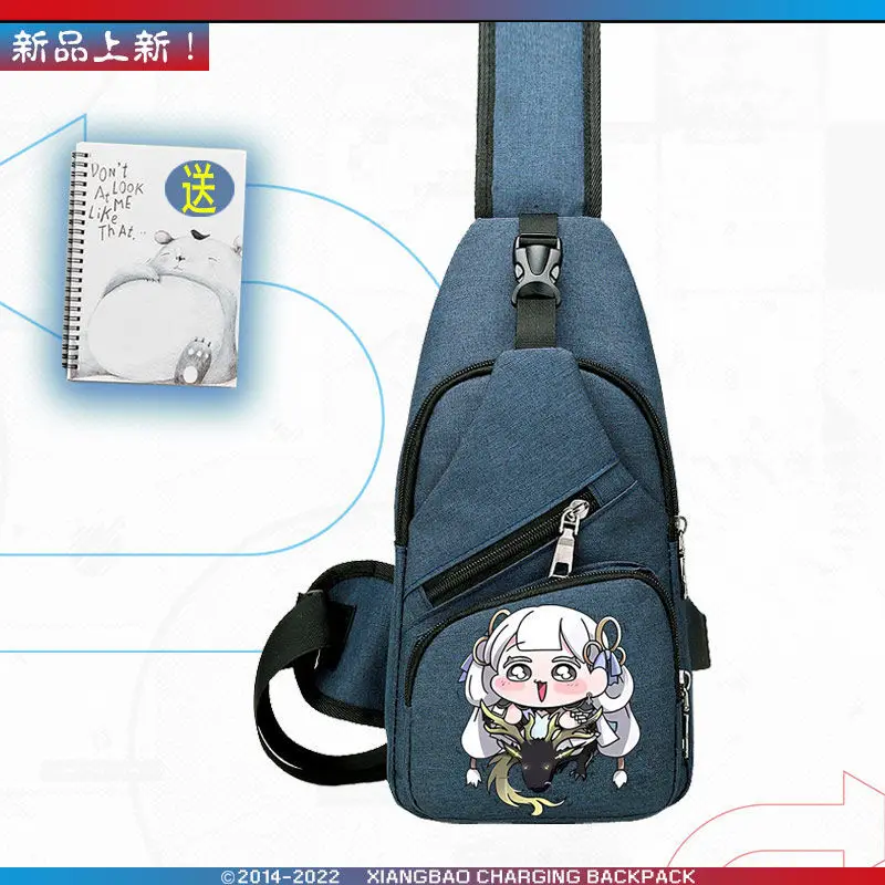 Mingchao Game Peripheral Q Version Character Jinxi Cartoon Anime Unisex Single Shoulder Backpack Casual Crossbody Bag Ww Ani