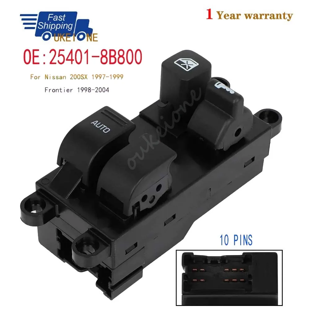 25401-8B800 para Nissan 1997-1999 200SX 1998-2004 Frontier interruptor de ventana eléctrico elevador Control regulador piezas de botón