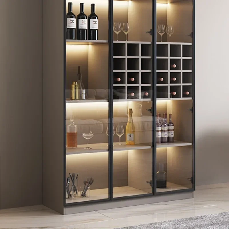 Display Glass Wine Cabinets Living Room Home Restaurant Wooden Luxury Simplicity Meuble Vin Bar Wine Cabinets Furniture QF50JG