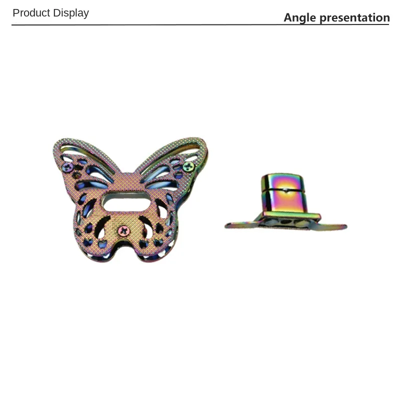 Handbag Hardware Accessories DIY Butterfly Closure Clasp Twist Turn Locks Rainbow Bag Lock