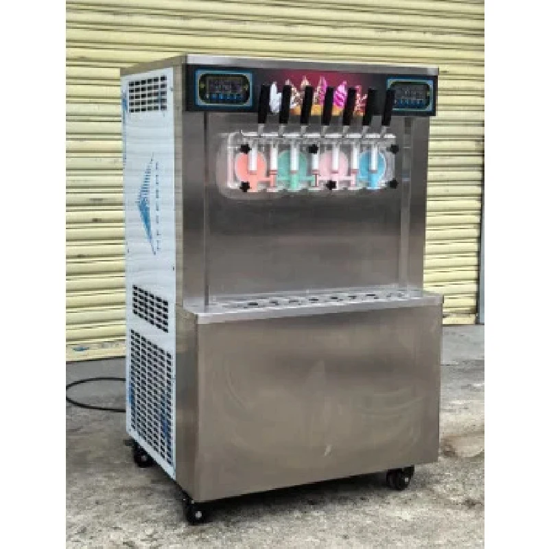 Vertical 4+ Flavors Hine Based Material Commercial Italian Soft Serve Maker