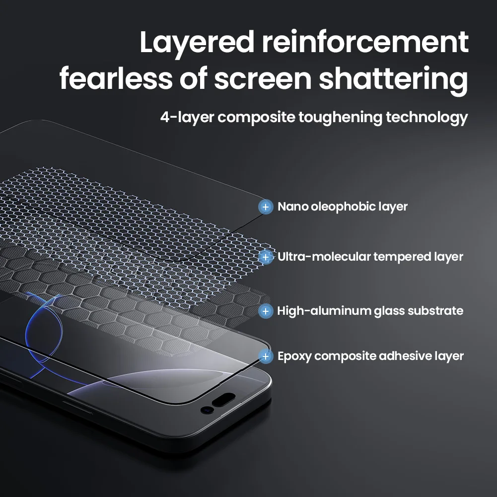 Nillkin Screen Protector For Apple iPhone 16 Pro Max/Plus CP+Pro 0.33mm 9H Full Coverage Glue Anti-Explosion Tempered Glass Film image 5