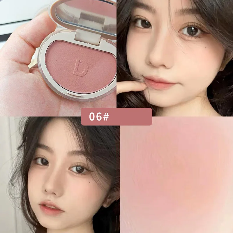 1PC Blush Makeup Palette น่ารัก 7 สี Mineral Powder สีฟ้าสีชมพู Rouge Long Lasting Natural Cheek Tint กันน้ํา Blusher เครื่องสําอางค์