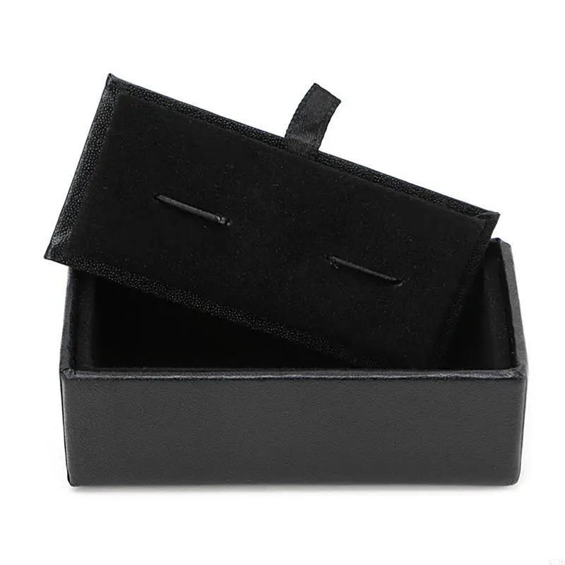  Faux Leather Travel Cufflinks Rings Storage Box for Case for Cufflink Luxury Dis