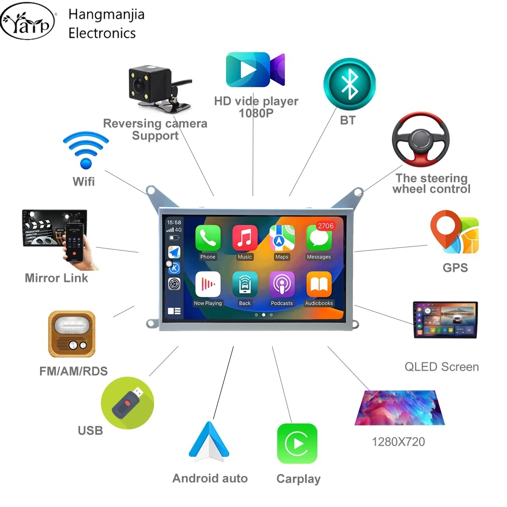 hangmanjia Android 13 For Citroen C4 Grand Picasso C-Triomphe C-Quatre Carplay Autoradio Car Multimedia Radio GPS navigation