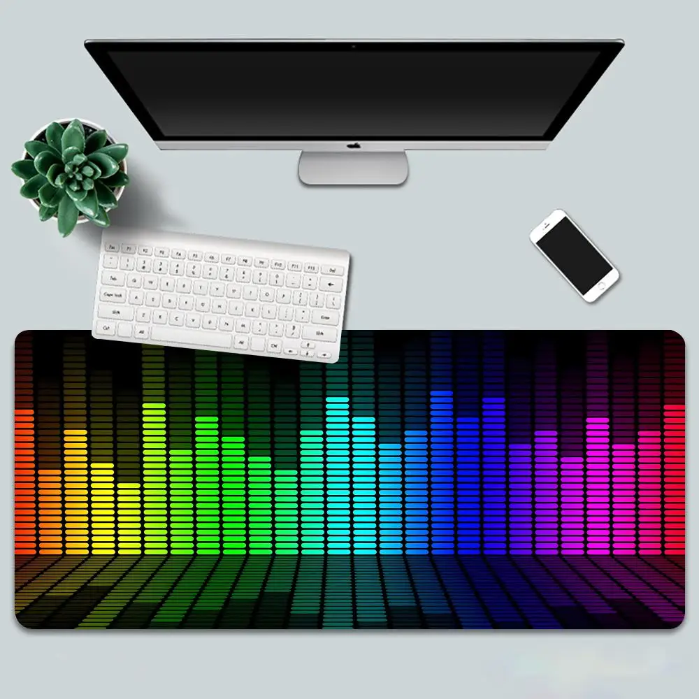 

Коврик для мыши с музыкальными нотами, игровой коврик для мыши, большой резиновый коврик для киберспорта, 900x400 мм, нескользящий резиновый коврик для клавиатуры.