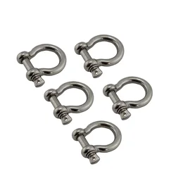 Bow Shackle 304 Stainless Steel With Screw Pin Rigging Hardware 4mm 5mm 6mm 8mm 10mm Tow Shackle For Survival Bracelets