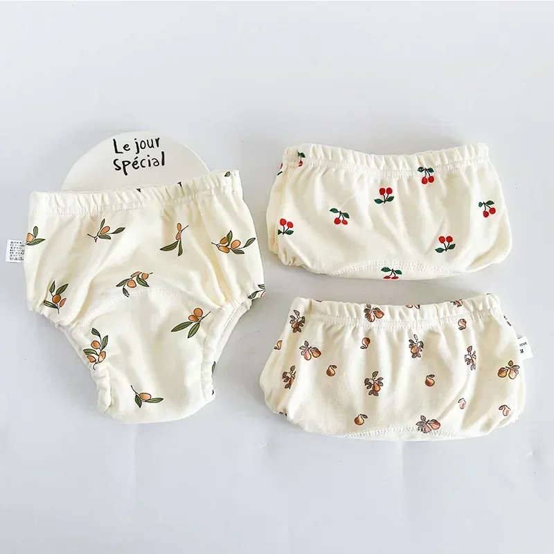 3 Pieces/lot Baby Training Pants 6 Layers Bebe Cloth Diaper Reusable Washable Cotton Elastic Waist Cloth Diapers 8-18KG Nappy