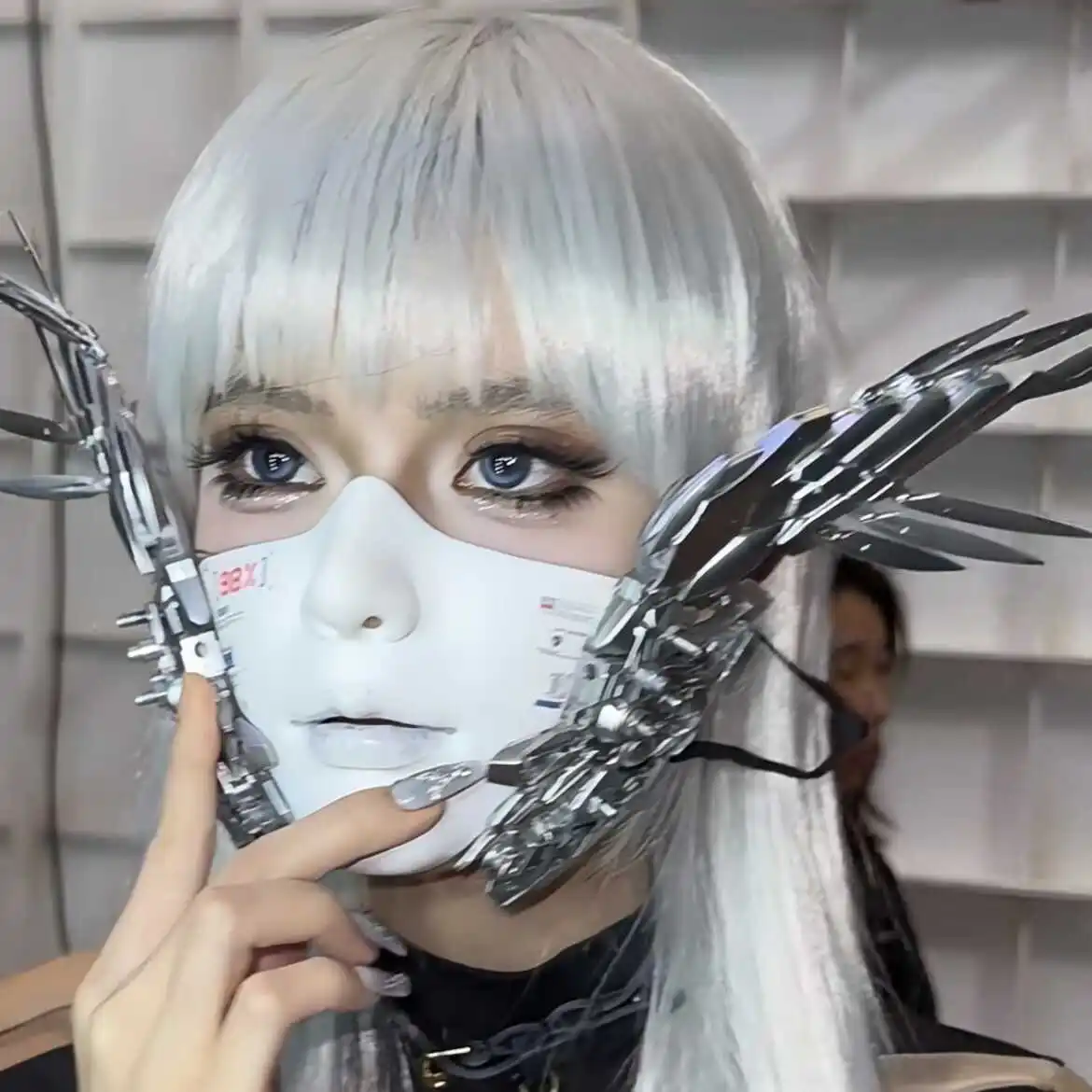 Anime Mechanische Cyber Cosplay Cos Maske Cool Punk Für Frauen Männer Abbildung Modell Funktion Mädchen Sammeln Modelle Dekorieren Party Prop