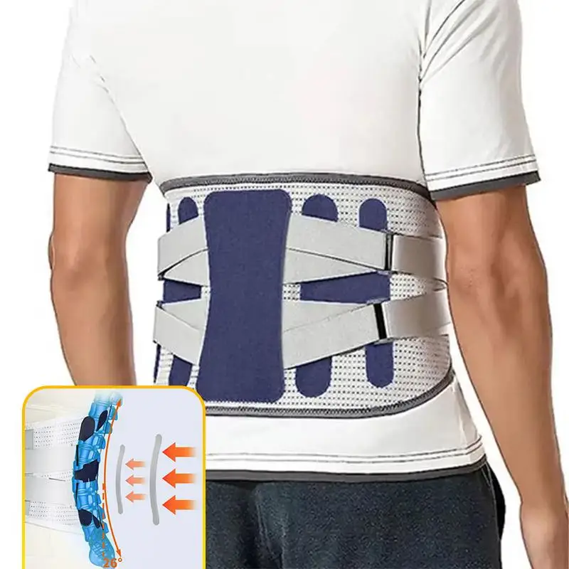 Unisex Lumbar Support Belt Dual Support System 360° Surround Pressure Soft Comfortable for Post Surgery Back Recovery Care