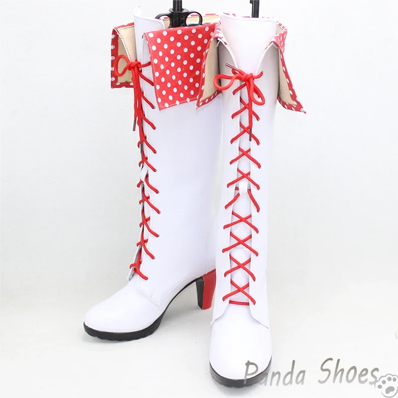 أحذية تنكرية من Game Rebellion Amami Haruka أزياء أنيمي كوس كوميك التأثيرية أحذية الدعامة لحفلات الهالوين