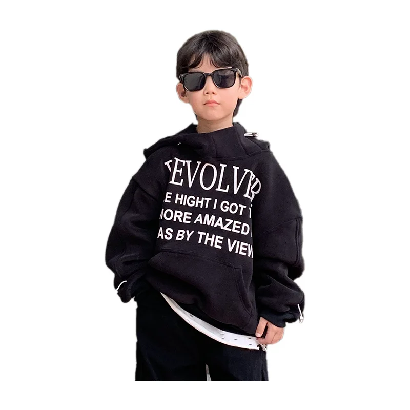 

2026 New Boys Korean Style Sweater Winter Fleece Warm Jumper Fashion Casual Tops For Big Kids Teen Boys