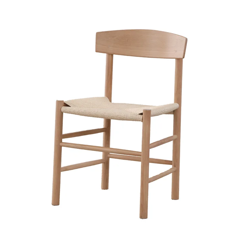 

CQ- Hot Sale High End Solid Wood Creative Rattan Rope Woven Curved Backrest Leisure Chair&