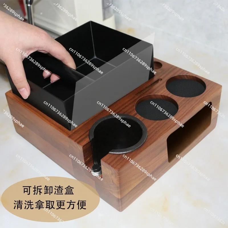 Integrated coffee smashing box household bar handle shelf powder pressing seat