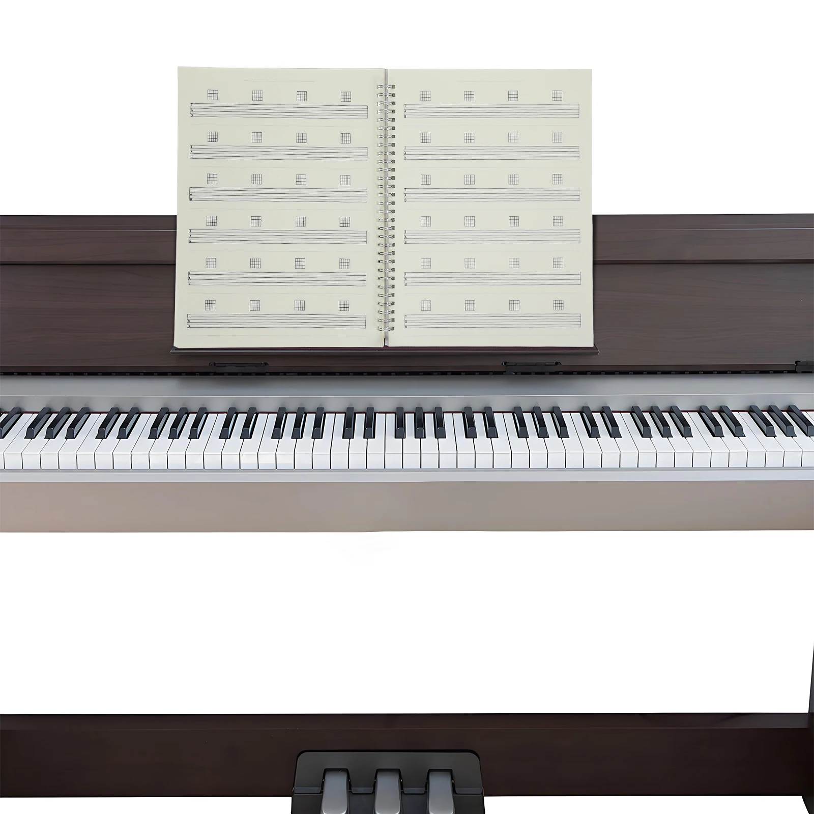 Cuaderno de mesa de seis guitarras, cubierta impermeable de PP, libro de acordes para practicar al aire libre, ligero para instrumentos