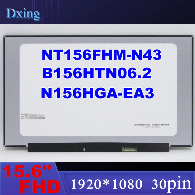 

15.6 Slim Laptop LCD Screen NT156FHM-N43 B156HTN06.2 N156HGA-EA3 for Lenovo V15 G3 E15 Gen4 ideapad 5-15 1920x1080 30pin eDP